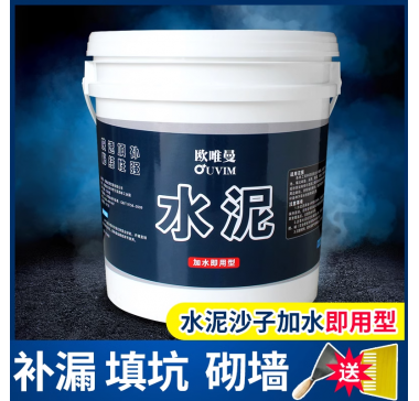 水泥沙子混合建筑用堵漏灵速凝型白水泥家用填缝剂速干水泥胶堵洞
